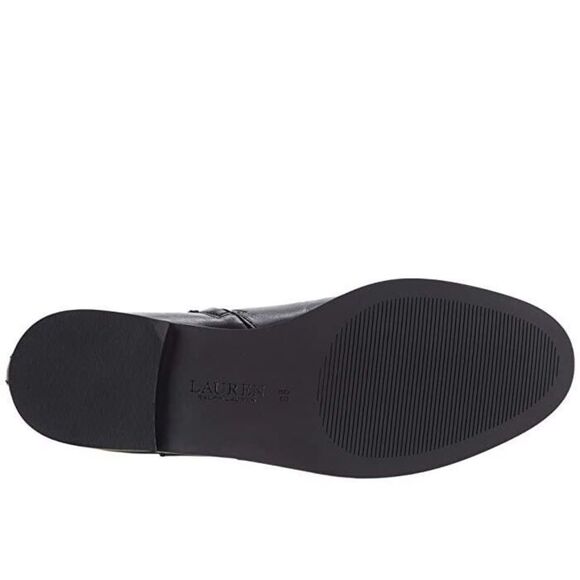 Lauren Ralph Lauren Women's Sz 7.5B Black Bonne Leather Ankle Booties - Picture 13 of 13